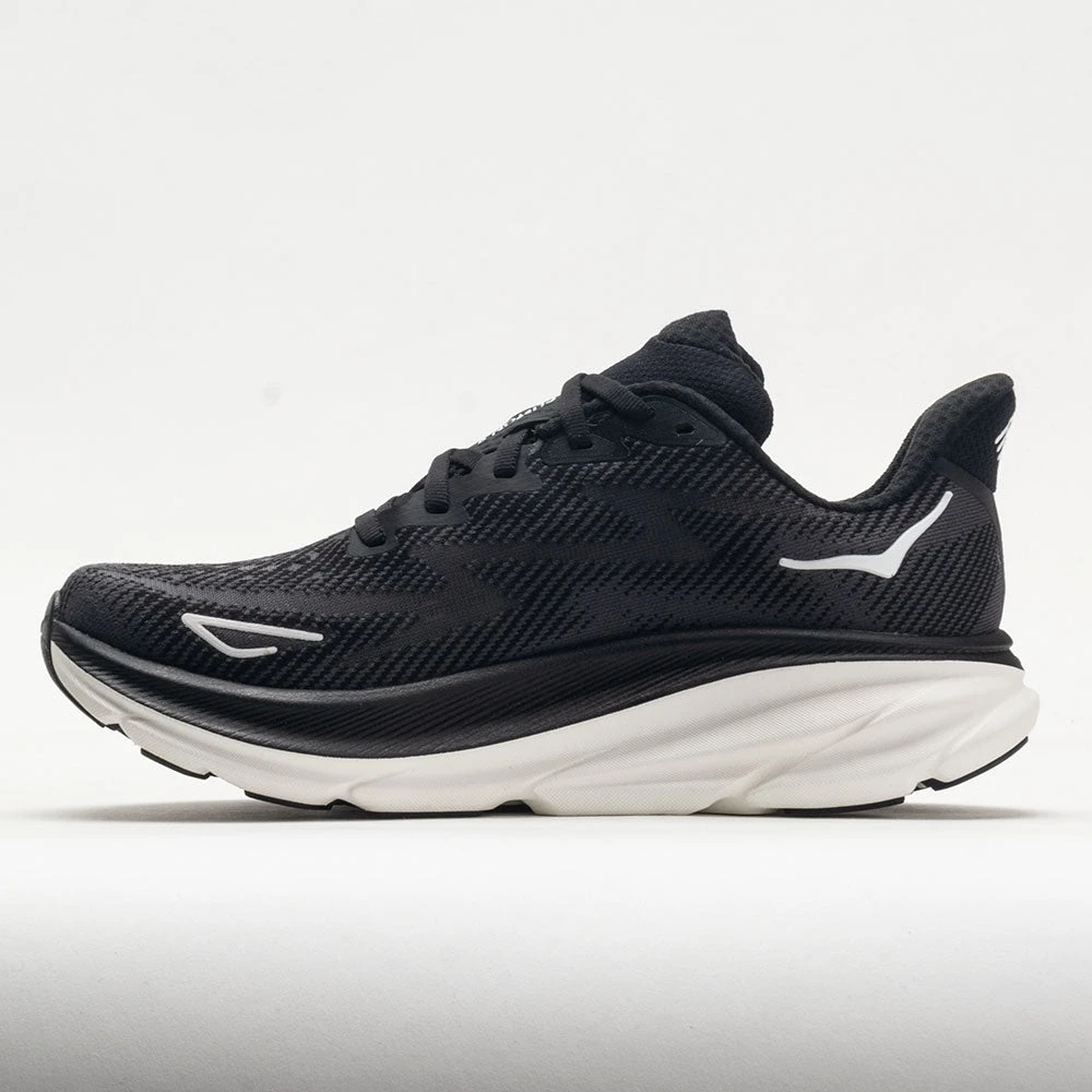 HOKA Clifton 9 Men's Black/White - Image 2