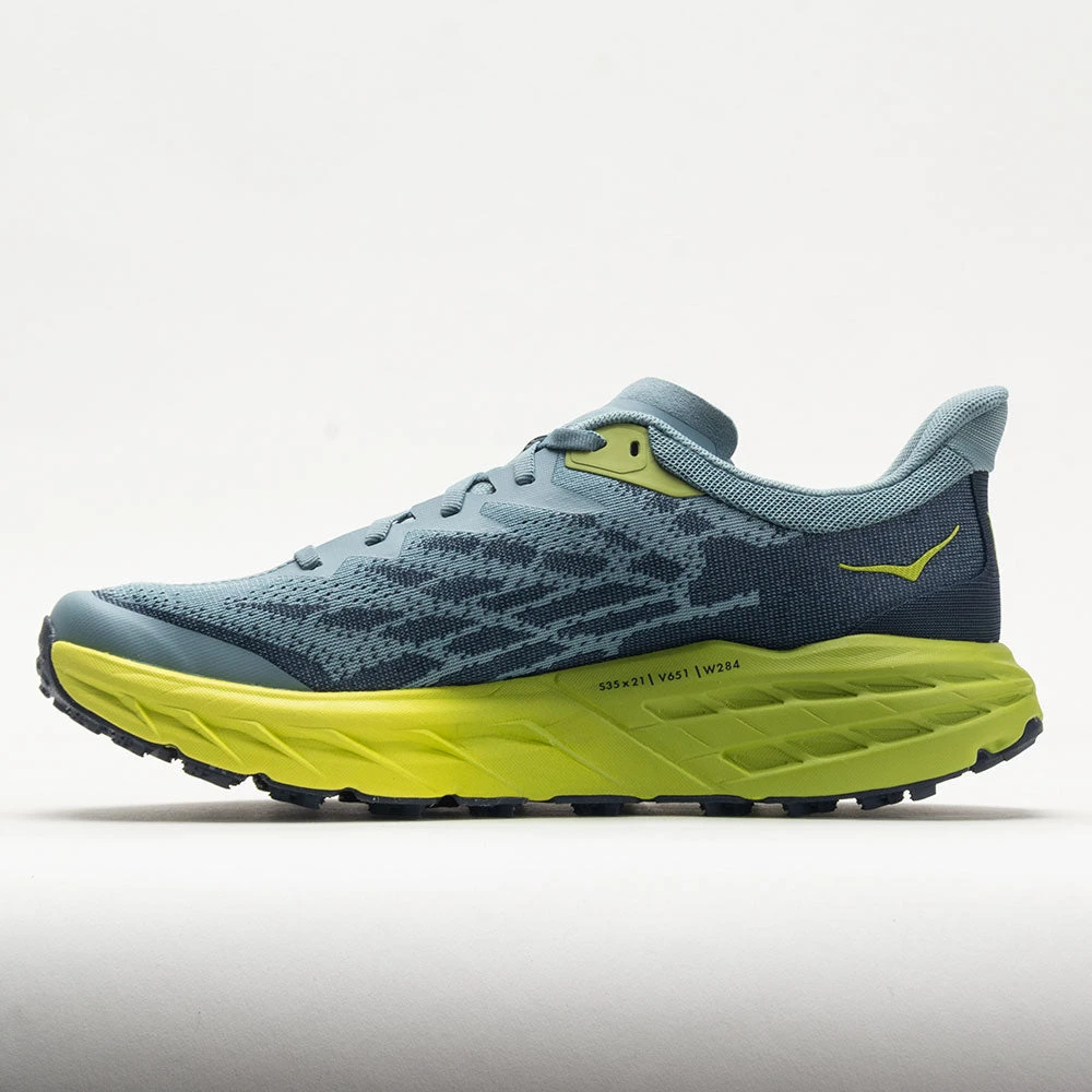 HOKA Speedgoat 5 Men's Stone Blue/Dark Citron - Image 2
