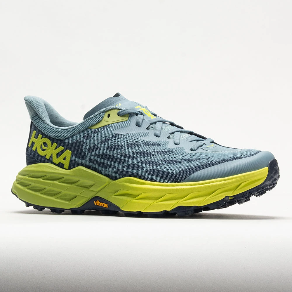 HOKA Speedgoat 5 Men's Stone Blue/Dark Citron - Image 5
