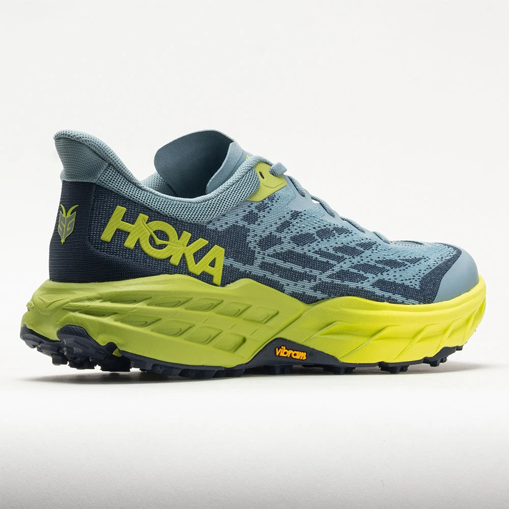 HOKA Speedgoat 5 Men's Stone Blue/Dark Citron - Image 6