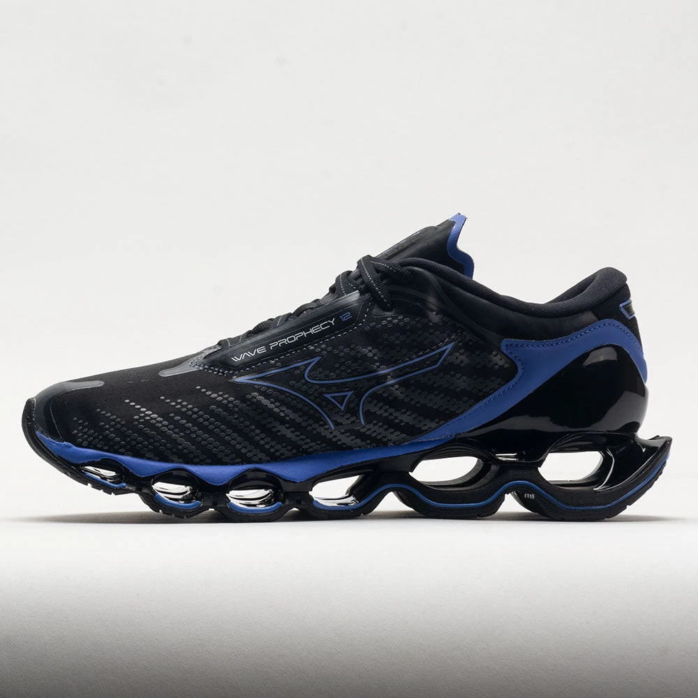 Mizuno Wave Prophecy 12 Men's Black Oyster/Blue Ashes - Image 2