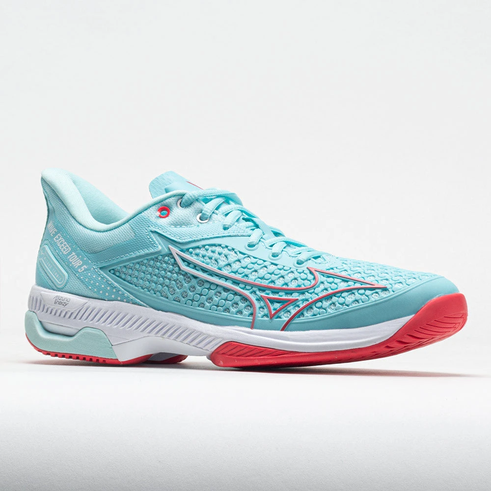 Mizuno Wave Exceed Tour 5 AC Women's Tanager Turpuoise/Paradise Pink - Image 5