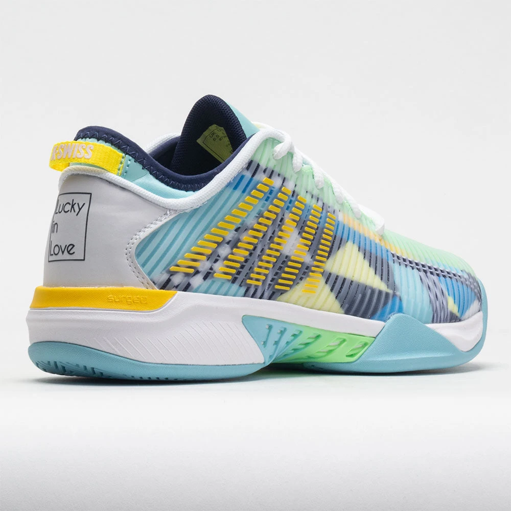 K-Swiss Hypercourt Supreme X Lucky In Love Gulf Stream/Green/Fire - Image 6