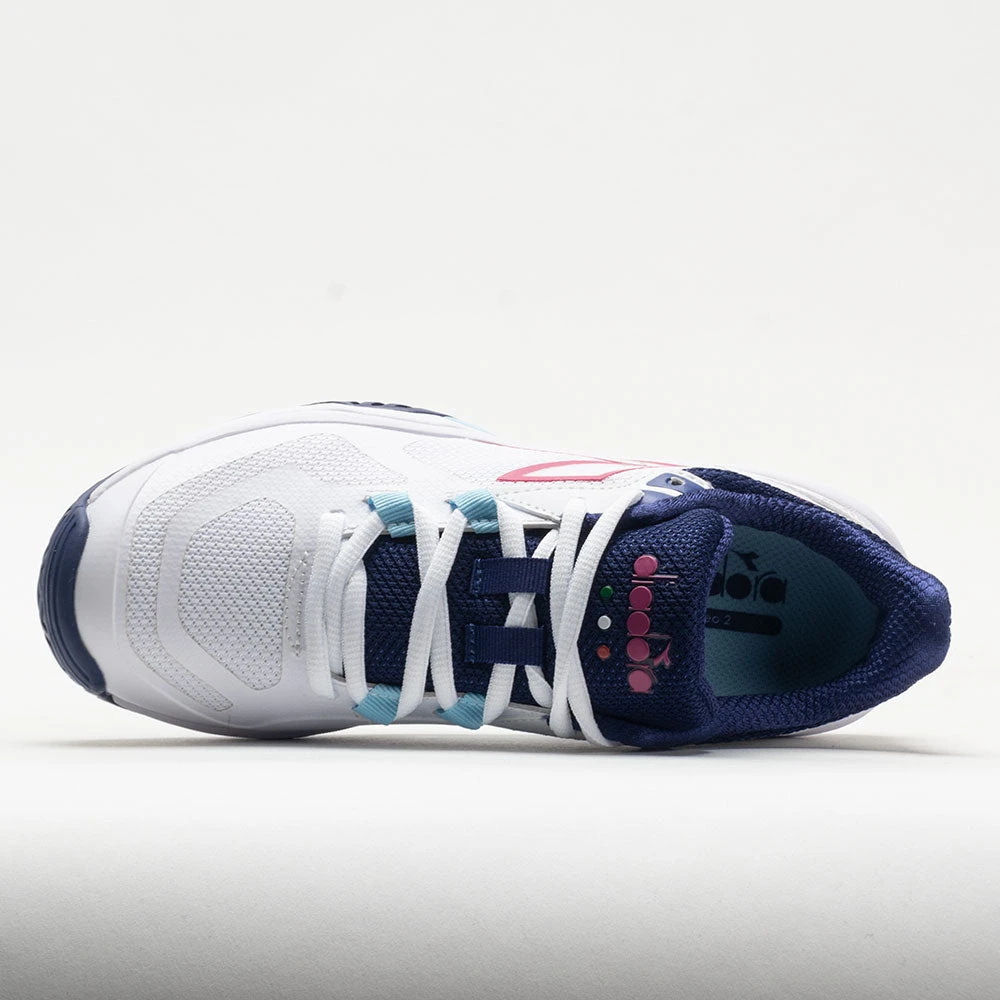 Diadora Trofeo 2 AG Pickleball Women's White/Blueprint/Pink Yarrow - Image 3